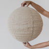 round globe linen pendant light shade for ceiling by corcovado